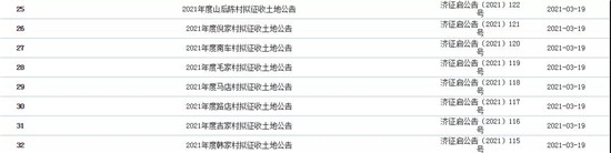 济南发布60余个征地公告，涉及52个村